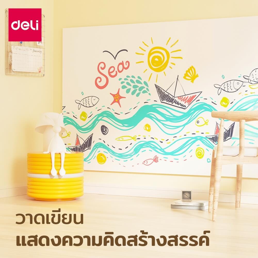 กระดานไวท์บอร์ด DELI EV354-2-WH-01 ขนาด 60 X 90 ซม. สีขาว_3